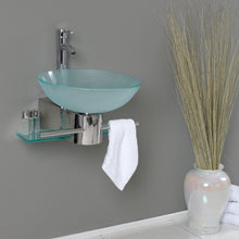 Load image into Gallery viewer, Fresca Cristallino 18&quot; Modern Glass Bathroom Vanity w/ Frosted Vessel Sink- Fresca