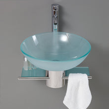Load image into Gallery viewer, Fresca Cristallino 18&quot; Modern Glass Bathroom Vanity w/ Frosted Vessel Sink- Fresca