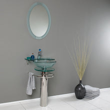 Load image into Gallery viewer, Fresca Ovale 24&quot; Modern Glass Bathroom Vanity w/ Frosted Edge Mirror- Fresca