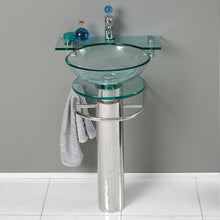 Load image into Gallery viewer, Fresca Ovale 24&quot; Modern Glass Bathroom Vanity w/ Frosted Edge Mirror- Fresca