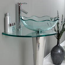 Load image into Gallery viewer, Fresca Netto 24&quot; Modern Glass Bathroom Vanity w/ Wavy Edge Vessel Sink- Fresca