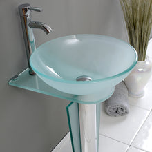 Load image into Gallery viewer, Fresca Vitale 17" Modern Glass Bathroom Vanity w/ Mirror- Fresca