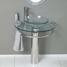Load image into Gallery viewer, Fresca Attrazione 30&quot; Modern Glass Bathroom Vanity w/ Frosted Edge Mirror- Fresca