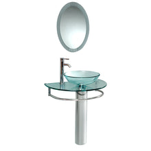 Load image into Gallery viewer, Fresca Attrazione 30&quot; Modern Glass Bathroom Vanity w/ Frosted Edge Mirror- Fresca