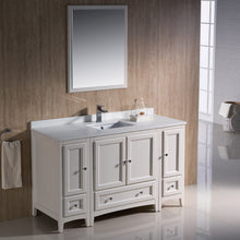 Load image into Gallery viewer, Fresca Oxford 54&quot; Antique White Traditional Bathroom Vanity- Fresca
