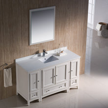 Load image into Gallery viewer, Fresca Oxford 54&quot; Antique White Traditional Bathroom Vanity- Fresca