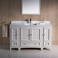 Load image into Gallery viewer, Fresca Oxford 54&quot; Antique White Traditional Bathroom Vanity- Fresca