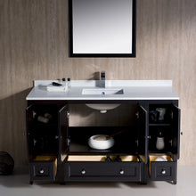 Load image into Gallery viewer, Fresca Oxford 54&quot; Espresso Traditional Bathroom Vanity- Fresca