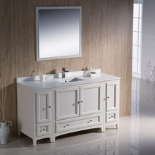 Load image into Gallery viewer, Fresca Oxford 60&quot; Antique White Traditional Bathroom Vanity- Fresca