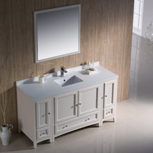 Load image into Gallery viewer, Fresca Oxford 60&quot; Antique White Traditional Bathroom Vanity- Fresca