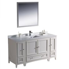 Load image into Gallery viewer, Fresca Oxford 60&quot; Antique White Traditional Bathroom Vanity- Fresca