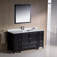 Load image into Gallery viewer, Fresca Oxford 60&quot; Espresso Traditional Bathroom Vanity- Fresca