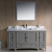 Load image into Gallery viewer, Fresca Oxford 60&quot; Gray Traditional Bathroom Vanity- Fresca