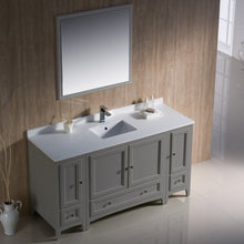 Load image into Gallery viewer, Fresca Oxford 60&quot; Gray Traditional Bathroom Vanity- Fresca