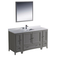 Load image into Gallery viewer, Fresca Oxford 60&quot; Gray Traditional Bathroom Vanity- Fresca
