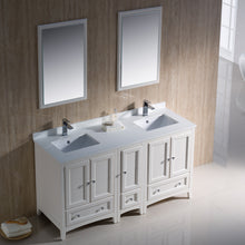 Load image into Gallery viewer, Fresca Oxford 60&quot; Antique White Traditional Double Sink Bathroom Vanity- Fresca