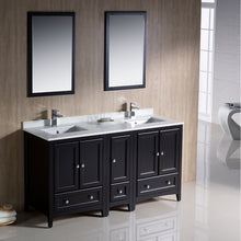 Load image into Gallery viewer, Fresca Oxford 60&quot; Espresso Traditional Double Sink Bathroom Vanity- Fresca