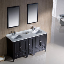 Load image into Gallery viewer, Fresca Oxford 60&quot; Espresso Traditional Double Sink Bathroom Vanity- Fresca