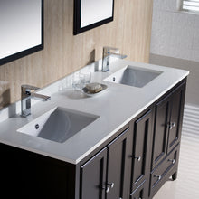 Load image into Gallery viewer, Fresca Oxford 60&quot; Espresso Traditional Double Sink Bathroom Vanity- Fresca