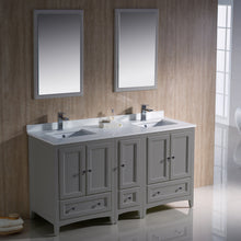 Load image into Gallery viewer, Fresca Oxford 60&quot; Gray Traditional Double Sink Bathroom Vanity- Fresca