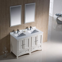 Load image into Gallery viewer, Fresca Oxford 48&quot; Antique White Traditional Double Sink Bathroom Vanity- Fresca