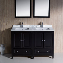 Load image into Gallery viewer, Fresca Oxford 48&quot; Espresso Traditional Double Sink Bathroom Vanity- Fresca
