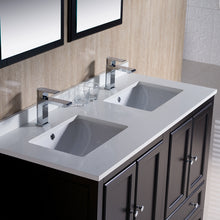 Load image into Gallery viewer, Fresca Oxford 48&quot; Espresso Traditional Double Sink Bathroom Vanity- Fresca