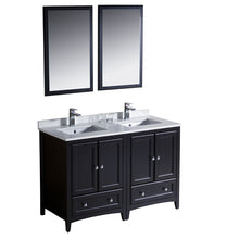 Load image into Gallery viewer, Fresca Oxford 48&quot; Espresso Traditional Double Sink Bathroom Vanity- Fresca