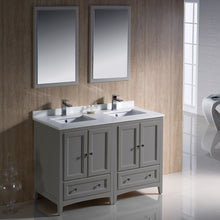 Load image into Gallery viewer, Fresca Oxford 48&quot; Gray Traditional Double Sink Bathroom Vanity- Fresca