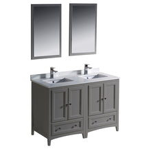 Load image into Gallery viewer, Fresca Oxford 48&quot; Gray Traditional Double Sink Bathroom Vanity- Fresca