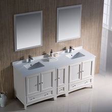 Load image into Gallery viewer, Fresca Oxford 72&quot; Antique White Traditional Double Sink Bathroom Vanity- Fresca
