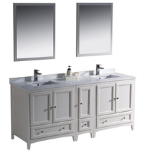 Load image into Gallery viewer, Fresca Oxford 72&quot; Antique White Traditional Double Sink Bathroom Vanity- Fresca
