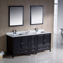 Load image into Gallery viewer, Fresca Oxford 72&quot; Espresso Traditional Double Sink Bathroom Vanity- Fresca