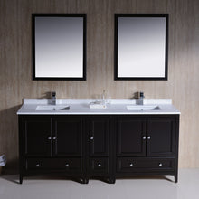 Load image into Gallery viewer, Fresca Oxford 72&quot; Espresso Traditional Double Sink Bathroom Vanity- Fresca