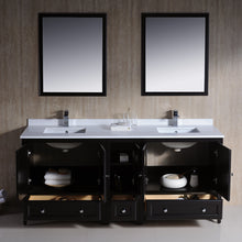 Load image into Gallery viewer, Fresca Oxford 72&quot; Espresso Traditional Double Sink Bathroom Vanity- Fresca