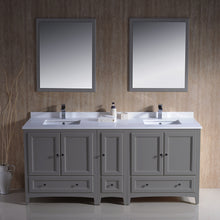 Load image into Gallery viewer, Fresca Oxford 72&quot; Gray Traditional Double Sink Bathroom Vanity- Fresca