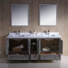 Load image into Gallery viewer, Fresca Oxford 72&quot; Gray Traditional Double Sink Bathroom Vanity- Fresca