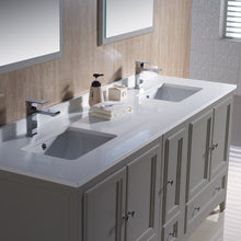 Load image into Gallery viewer, Fresca Oxford 72&quot; Gray Traditional Double Sink Bathroom Vanity- Fresca