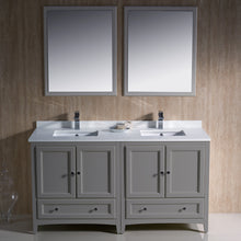 Load image into Gallery viewer, Fresca Oxford 60&quot; Gray Traditional Double Sink Bathroom Vanity- Fresca
