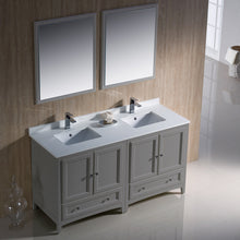 Load image into Gallery viewer, Fresca Oxford 60&quot; Gray Traditional Double Sink Bathroom Vanity- Fresca