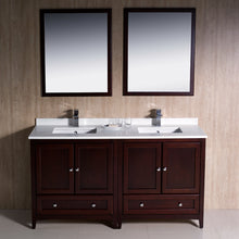 Load image into Gallery viewer, Fresca Oxford 60&quot; Mahogany Traditional Double Sink Bathroom Vanity- Fresca