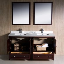 Load image into Gallery viewer, Fresca Oxford 60&quot; Mahogany Traditional Double Sink Bathroom Vanity- Fresca