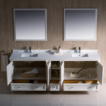 Load image into Gallery viewer, Fresca Oxford 84&quot; Antique White Traditional Double Sink Bathroom Vanity- Fresca