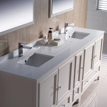 Load image into Gallery viewer, Fresca Oxford 84&quot; Antique White Traditional Double Sink Bathroom Vanity- Fresca