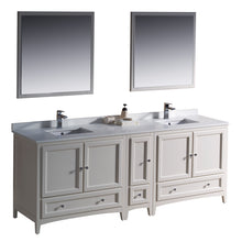 Load image into Gallery viewer, Fresca Oxford 84&quot; Antique White Traditional Double Sink Bathroom Vanity- Fresca