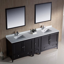 Load image into Gallery viewer, Fresca Oxford 84&quot; Espresso Traditional Double Sink Bathroom Vanity- Fresca