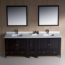 Load image into Gallery viewer, Fresca Oxford 84&quot; Espresso Traditional Double Sink Bathroom Vanity- Fresca