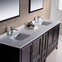 Load image into Gallery viewer, Fresca Oxford 84&quot; Espresso Traditional Double Sink Bathroom Vanity- Fresca