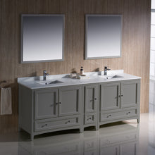 Load image into Gallery viewer, Fresca Oxford 84&quot; Gray Traditional Double Sink Bathroom Vanity- Fresca