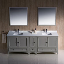 Load image into Gallery viewer, Fresca Oxford 84&quot; Gray Traditional Double Sink Bathroom Vanity- Fresca